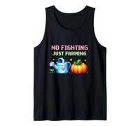No Fighting Just Farming Jeu Cosy Pixel Citrouille Débardeur