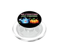 No Fighting Just Farming Jeu Cosy Pixel Citrouille PopSockets PopGrip pour MagSafe