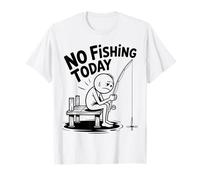 No Fishing Today Funny Angler Mood Cartoon Vibes T-Shirt