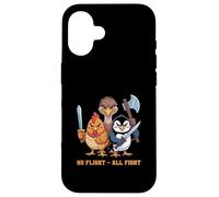 No Flight - All Fight Fun Bird Psychology Joke Coque pour iPhone 16