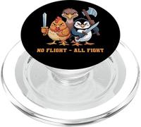 No Flight - All Fight Fun Bird Psychology Joke PopSockets PopGrip pour MagSafe