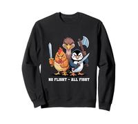 No Flight - All Fight Fun Bird Psychology Joke Sweatshirt