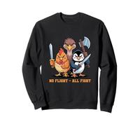No Flight - All Fight Fun Bird Psychology Joke Sweatshirt