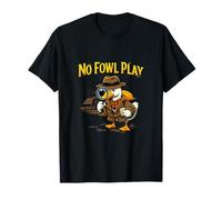 No Fowl Play Detective Goose Country Farm Jeu de Mots T-Shirt