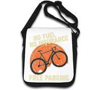 No Fuel No Insurance Free Parking Bike Sac à bandoulière Motif graphique Blanc