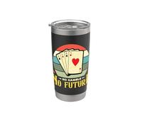 No Gamble No Future Retro Casino Gambling Classique Blackjack Gobelet isotherme en acier inoxydable double paroi