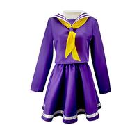 No Game No Life Costume de costumade Shiro School JK Uniforme de marin pour fille Costume pour Halloween Fête Exposition d'anime, Shiro, XS