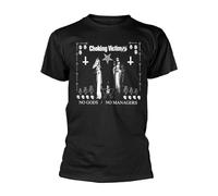 No Gods No Managers Choking Victim Mens T-Shirt Black Graphic Unisex Tee Shirt XXL