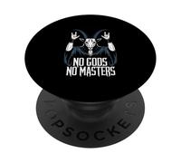 No Gods No Masters! Baphomet Pentagramme athée PopSockets PopGrip Adhésif