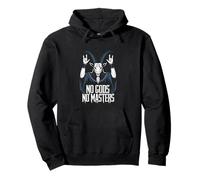 No Gods No Masters! Baphomet Pentagramme athée Sweat à Capuche