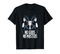 No Gods No Masters! Baphomet Pentagramme athée T-Shirt