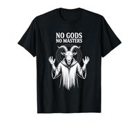 No Gods No Masters Occult Baphomet Art Gothique T-Shirt