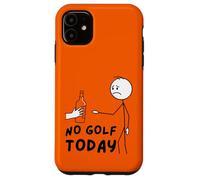 No Golf Today Funny Sad Stickman Golfer Golfers Coque pour iPhone 11