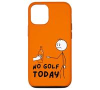 No Golf Today Funny Sad Stickman Golfer Golfers Coque pour iPhone 12/12 Pro