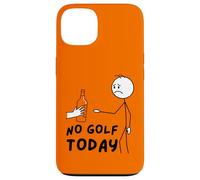 No Golf Today Funny Sad Stickman Golfer Golfers Coque pour iPhone 13