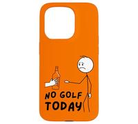 No Golf Today Funny Sad Stickman Golfer Golfers Coque pour iPhone 15 Pro