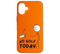 No Golf Today Funny Sad Stickman Golfer Golfers Coque pour iPhone 16 Plus