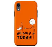 No Golf Today Funny Sad Stickman Golfer Golfers Coque pour iPhone XR