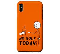 No Golf Today Funny Sad Stickman Golfer Golfers Coque pour iPhone XS Max