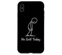 No Golf Today Funny Sad Stickman Golfer Golfers Coque pour iPhone XS Max