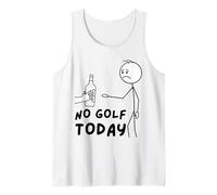 No Golf Today Funny Sad Stickman Golfer Golfers Débardeur