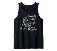 No Golf Today Funny Sad Stickman Golfer Golfers Débardeur