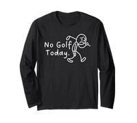 No Golf Today Funny Sad Stickman Golfer Manche Longue