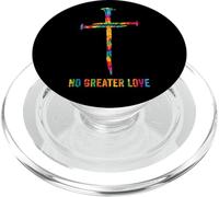 No Greater Love Tie Dye Christian Jesus Nail Cross Easter PopSockets PopGrip pour MagSafe