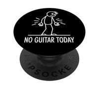 No Guitar Today, Lecteur de Musique Funny Sad Stickman, Guitariste PopSockets PopGrip Adhésif
