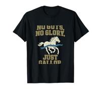 No Guts No Glory Just Gallop Equestrian Humour fantaisie T-Shirt