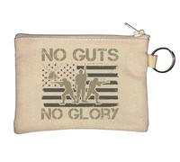 No Guts no Glory Porte-monnaie Motif drapeau américain Beige