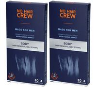 NO HAIR CREW For men Bandes d'épilation à la cire Bande(S) 2x20 pc(s)