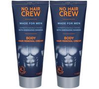 NO HAIR CREW For men Crème dépilatoire pour le corps 2x200 ml