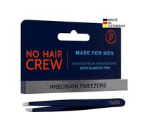 NO HAIR CREW Pince à Épiler Homme - Acier Inoxydable, Pointe Limée à la Main, Fabriquée en Allemagne - Idéale pour Sourcils, Poils Courts et Poils Incarnés