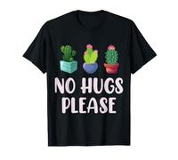 No Hugs Please Proverbe Succulent avec Cactus T-Shirt Graphique avec Valeur
