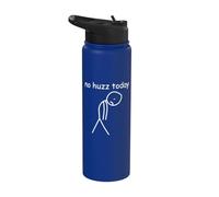 No Huzz Today Figurine adhésive Greetings Huzz Silly Gen Z Meme Stainless Steel Insulated Water Bottle