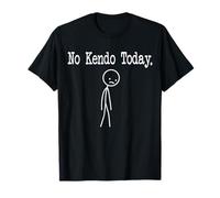 No Kendo Today Funny Humour Joke Minimal Line Art T-Shirt