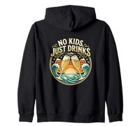 No Kids Just Drinks Clink Bateau de croisière Vacances Voyageur Sweat à Capuche