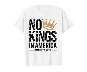 No King Protest 28 Mars 2026 Résister Crown Grunge Progessive T-Shirt