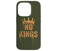 No Kings Back Print | Cracked Crown, Grunge - Political Coque pour iPhone 14 Pro