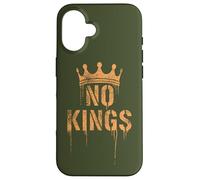 No Kings Back Print | Cracked Crown, Grunge - Political Coque pour iPhone 16