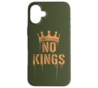 No Kings Back Print | Cracked Crown, Grunge - Political Coque pour iPhone 16 Plus