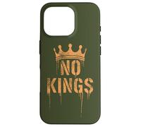 No Kings Back Print | Cracked Crown, Grunge - Political Coque pour iPhone 16 Pro