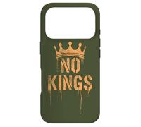 No Kings Back Print | Cracked Crown, Grunge - Political Coque pour iPhone 17 Pro