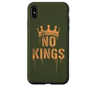No Kings Back Print | Cracked Crown, Grunge - Political Coque pour iPhone XS Max