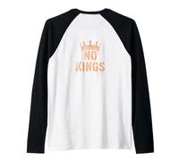 No Kings Back Print | Cracked Crown, Grunge - Political Manche Raglan