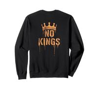 No Kings Back Print | Cracked Crown, Grunge - Political Sweatshirt
