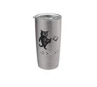 No Kings Black Cat Kick Crown Protect Democracy Protest Gobelet isotherme en acier inoxydable double paroi