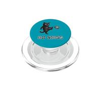 No Kings Black Cat Kick Crown Protect Democracy Protest PopSockets PopGrip pour MagSafe