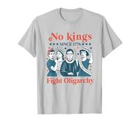 no kings fight oligarchy 4th of juillet feminist patriot women T-Shirt